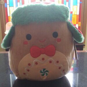 squishmallow Peterson gingerbread man Kelly toys Christmas theme has tag